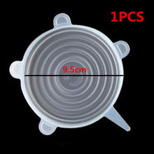 Load image into Gallery viewer, 6 Pcs Reusable Food Packaging Cover Silicon Food Fresh-Keep Sealing Cap Vacuum Stretch Silicone Lids Kitchen Silicone Cover
