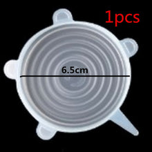 Load image into Gallery viewer, 6 Pcs Reusable Food Packaging Cover Silicon Food Fresh-Keep Sealing Cap Vacuum Stretch Silicone Lids Kitchen Silicone Cover
